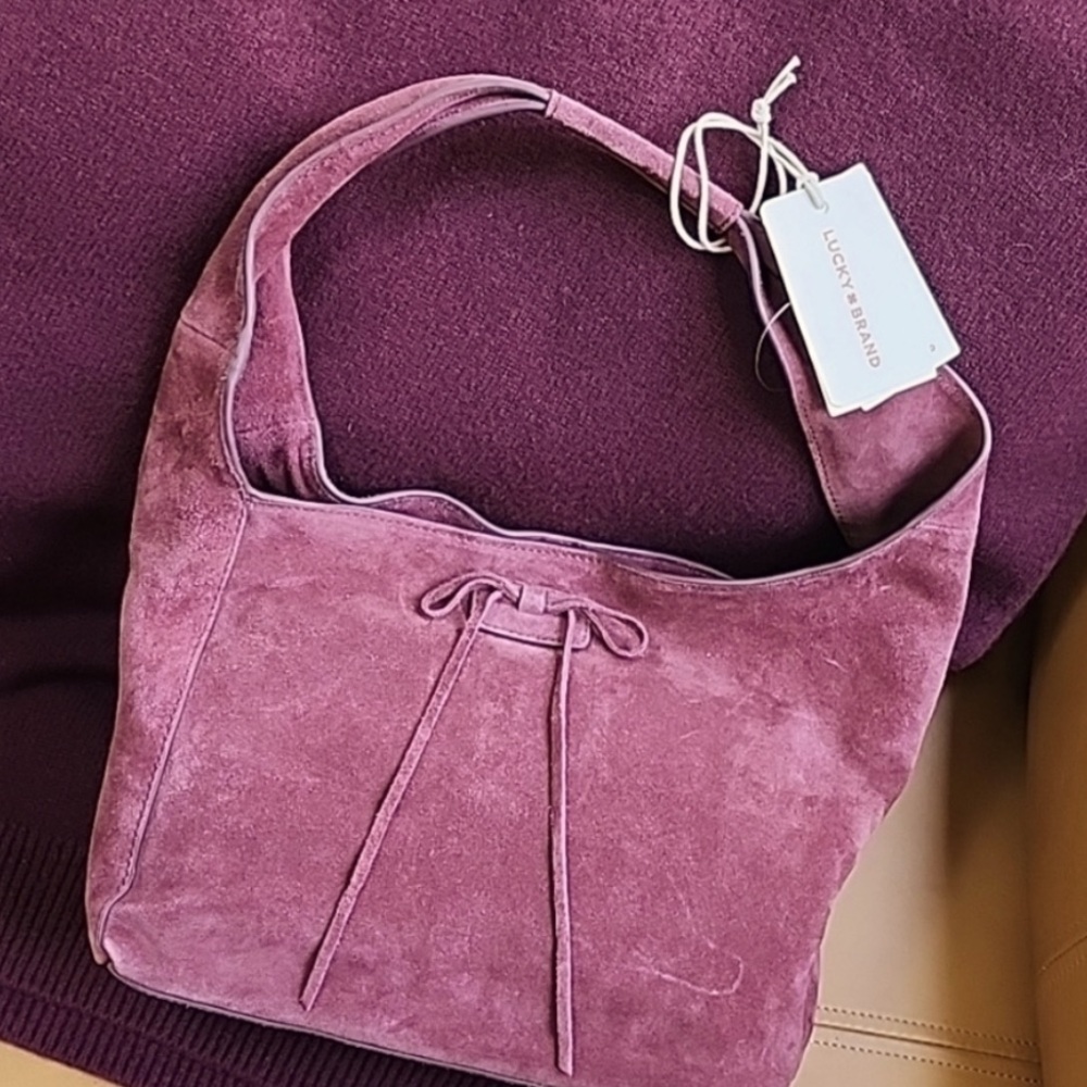 lucky brand suede purse